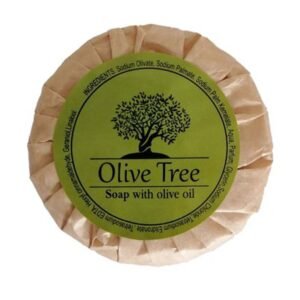 Olive Tree σαπούνι ελαιόλαδου στρογγυλό 15γρ σε οικολογικό χαρτί "ΕΛΛΗΝΙΚΟ ΠΡΟΙΟΝ"