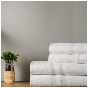 Πετσέτα Μπάνιου 70Χ140cm Stripes 450GSM Λευκή