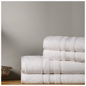 Πετσέτα Μπάνιου 80Χ150cm Stripes 600GSM Λευκή