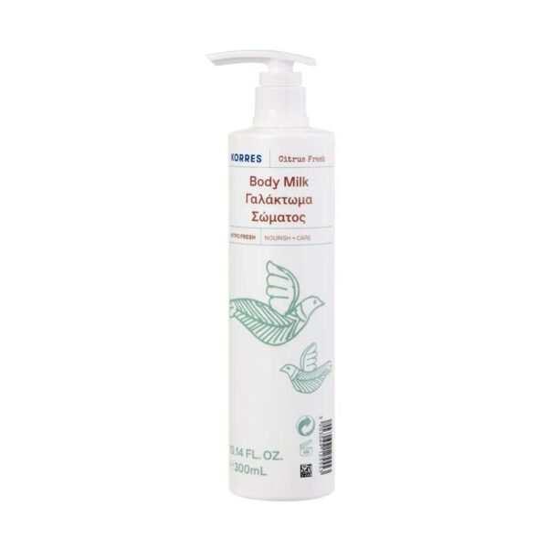 Korres Επαναγεμιζόμενο Dispenser Γαλάκτωμα Σώματος Citrus Fresh 300ml